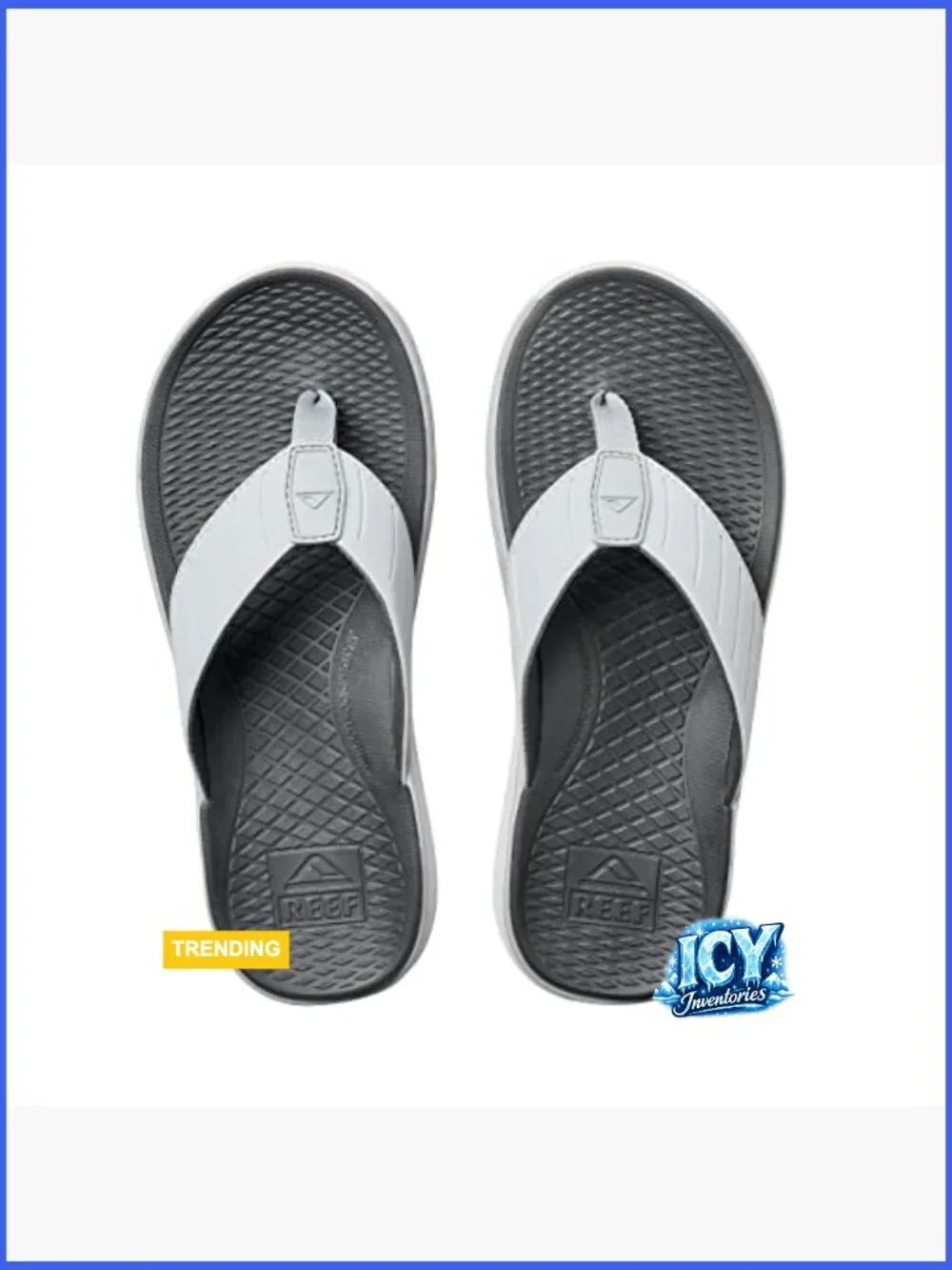 Men's Water Friendly Flip Flops with Arch Support & Non-Slip Traction